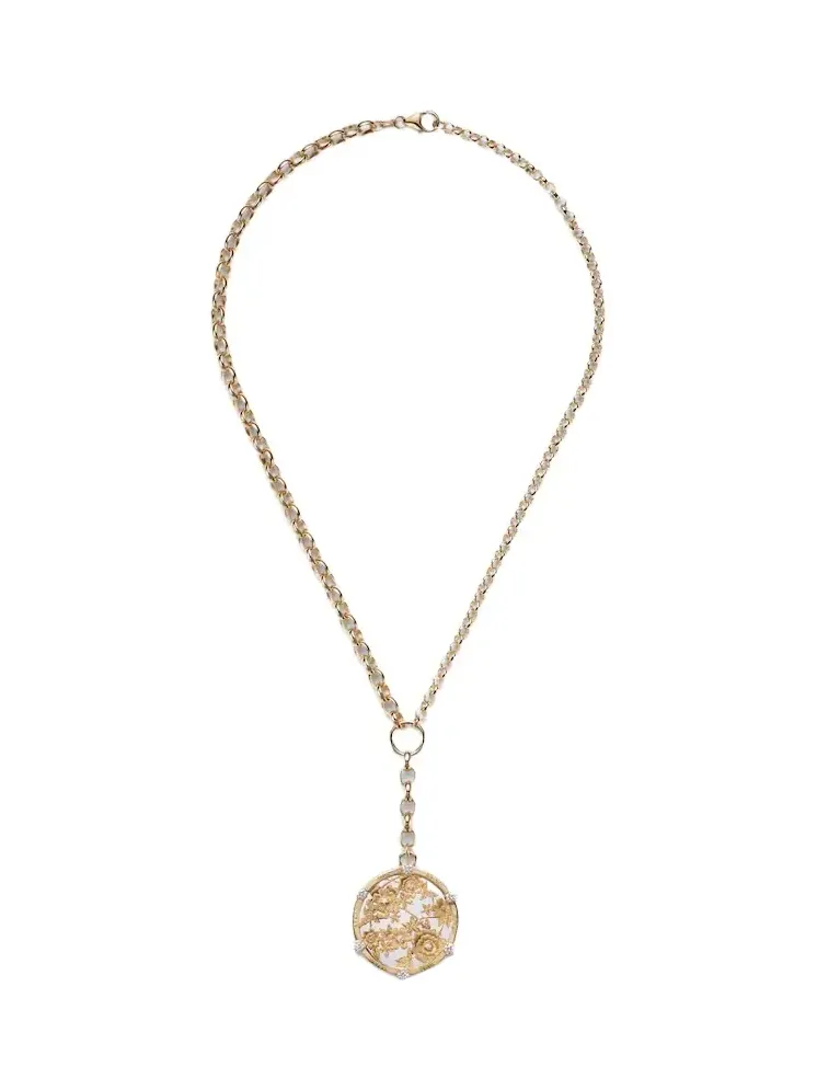Resilience 18kt yellow and white gold pendant necklace with diamonds