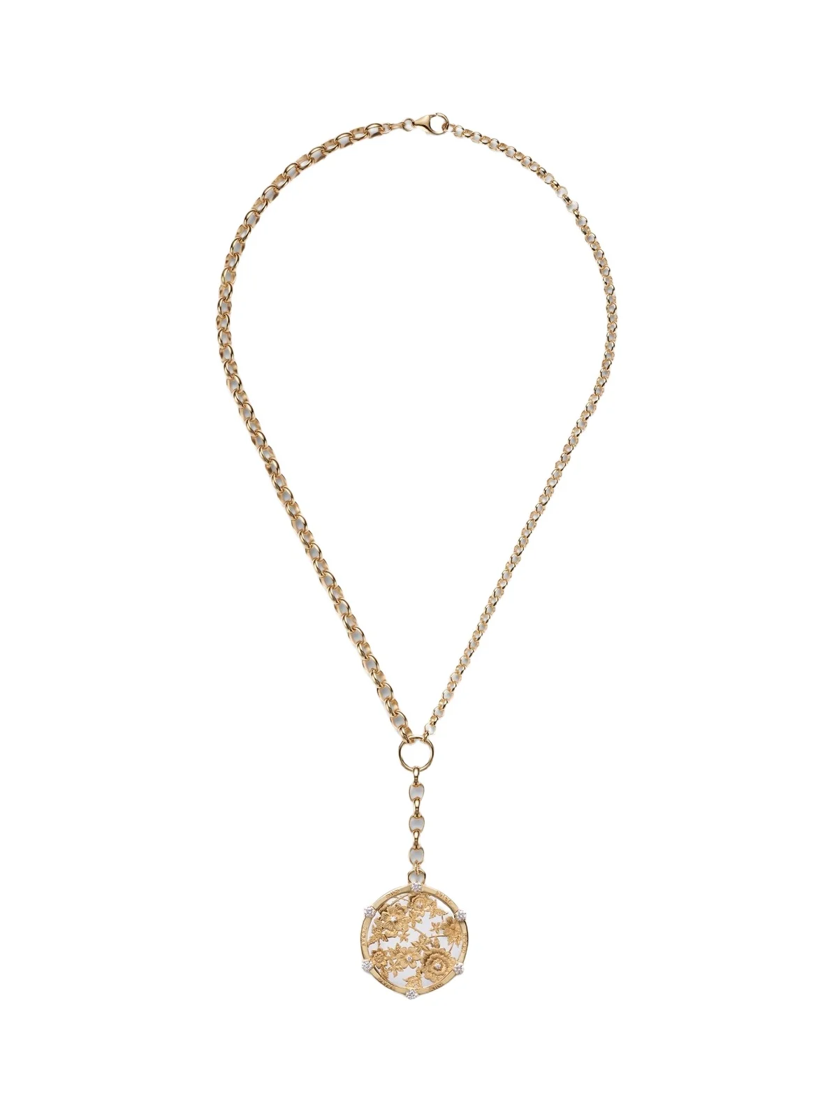 Resilience 18kt yellow and white gold pendant necklace with diamonds Resilience 18kt yellow and white gold pendant necklace with diamonds