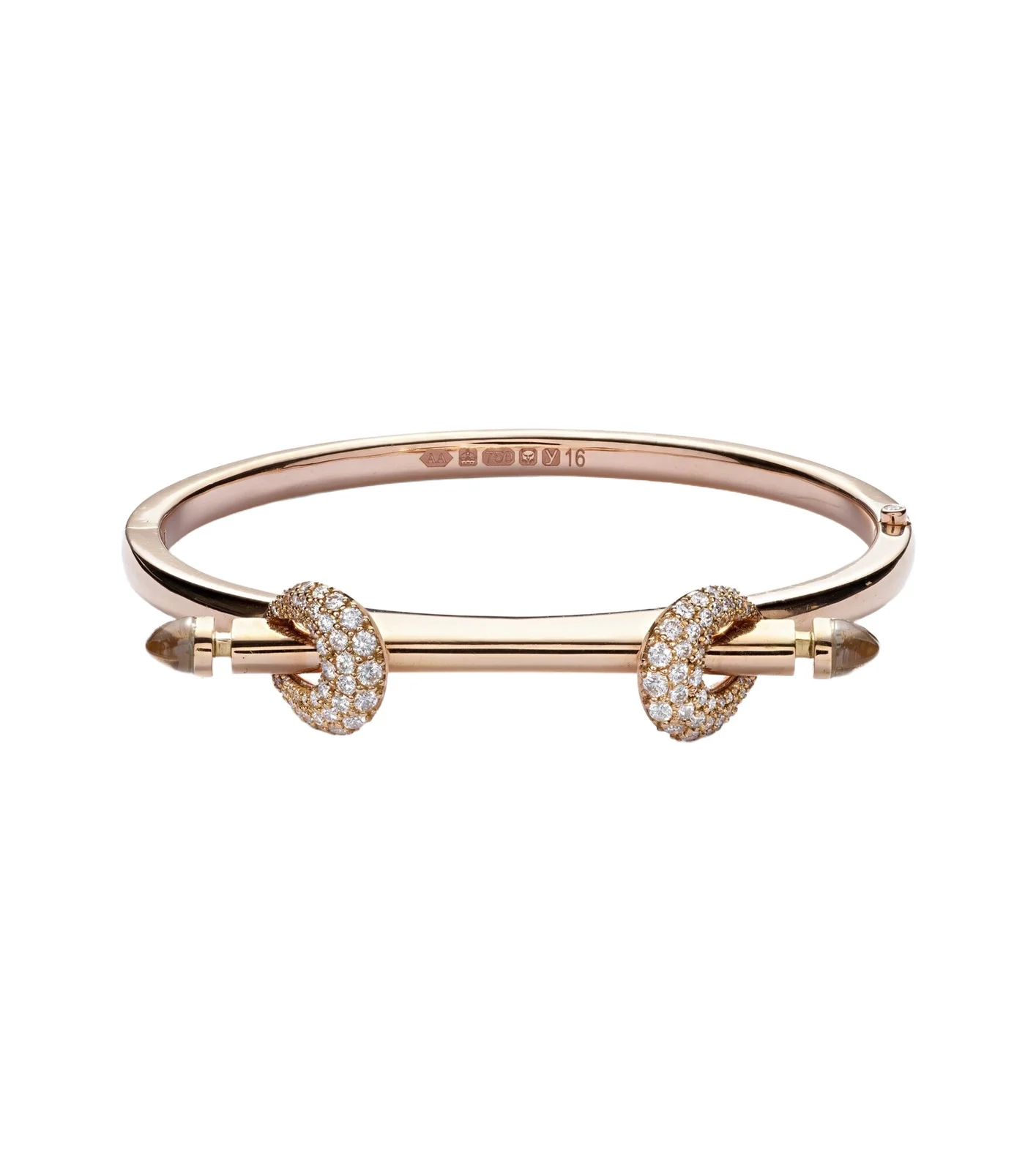 Ananya Chakra Icon 18kt rose gold bracelet with diamonds and quartz