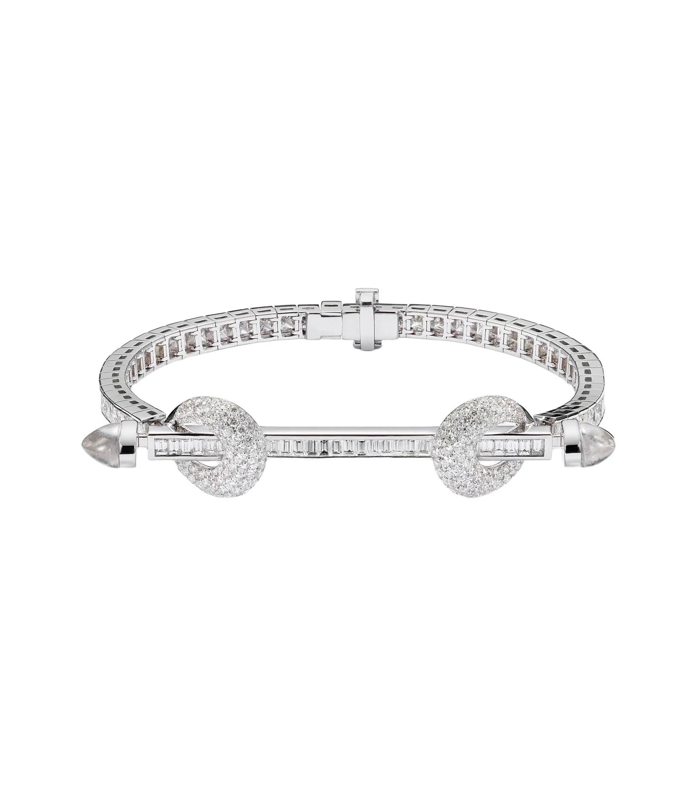 Ananya Chakra 18kt white gold bracelet with diamonds and quartz