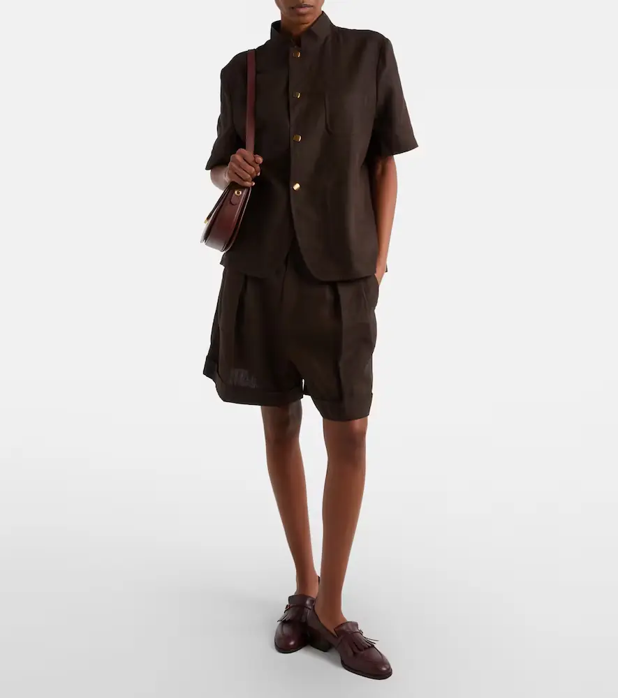 Loro Piana Combray linen Bermuda shorts | Thumbnail 3 Loro Piana Combray linen Bermuda shorts | Thumbnail 3