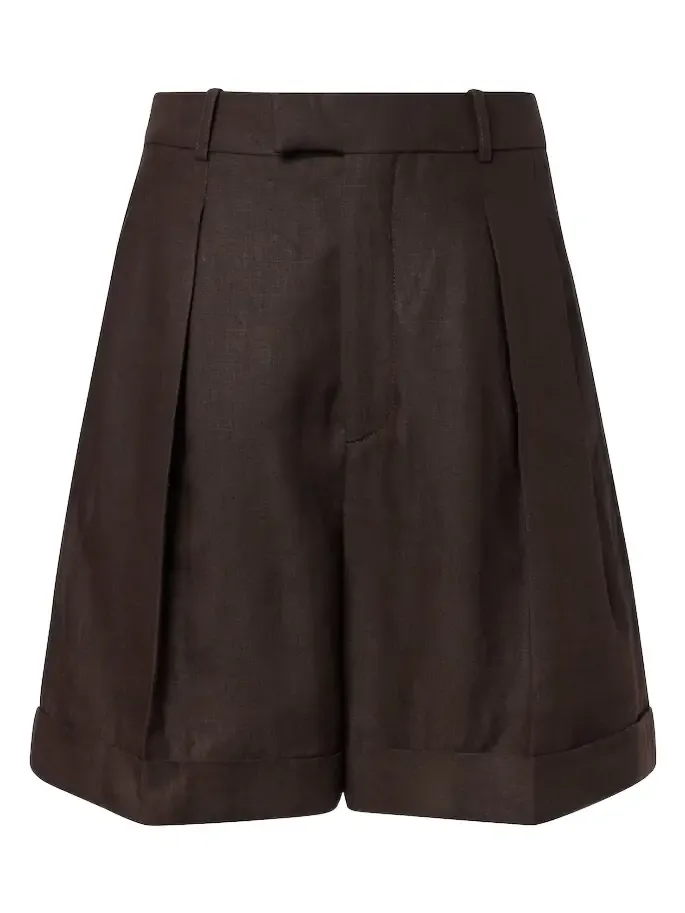 Loro Piana Combray linen Bermuda shorts