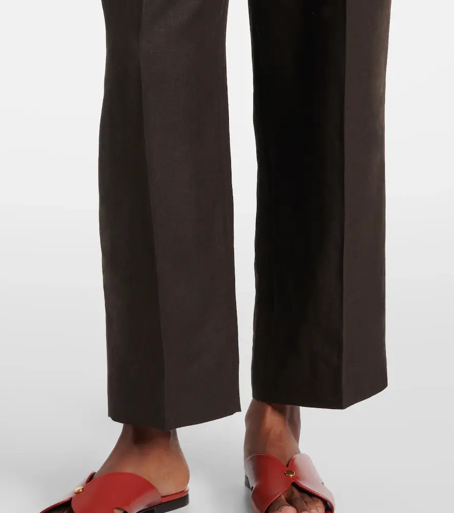 Loro Piana High-rise linen straight pants | Thumbnail 2