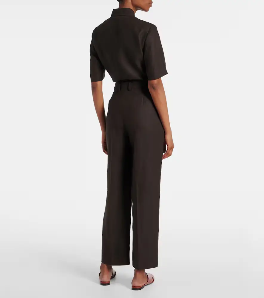 Loro Piana High-rise linen straight pants | Thumbnail 3
