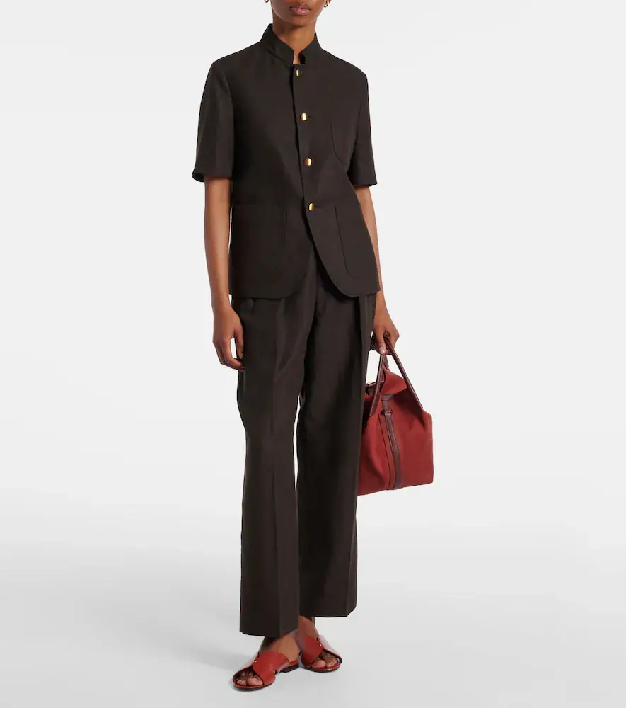 Loro Piana High-rise linen straight pants | Thumbnail 5