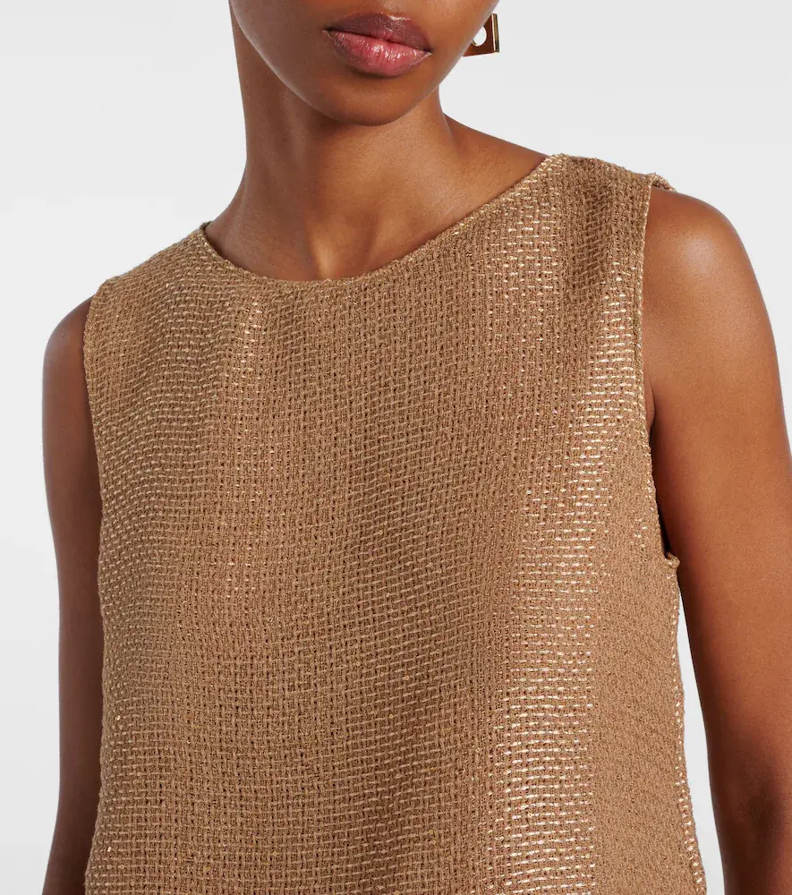 Leset Stella sequined crop top | Thumbnail 4