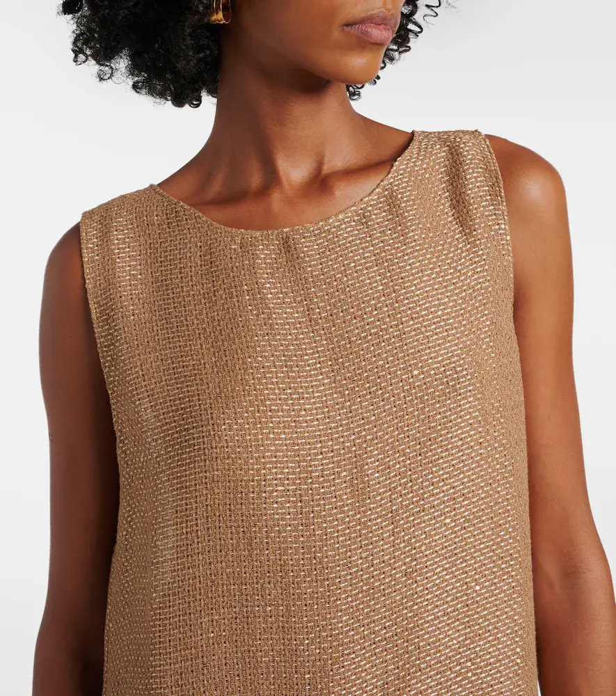 LESET Stella sequined linen-blend minidress | Thumbnail 3