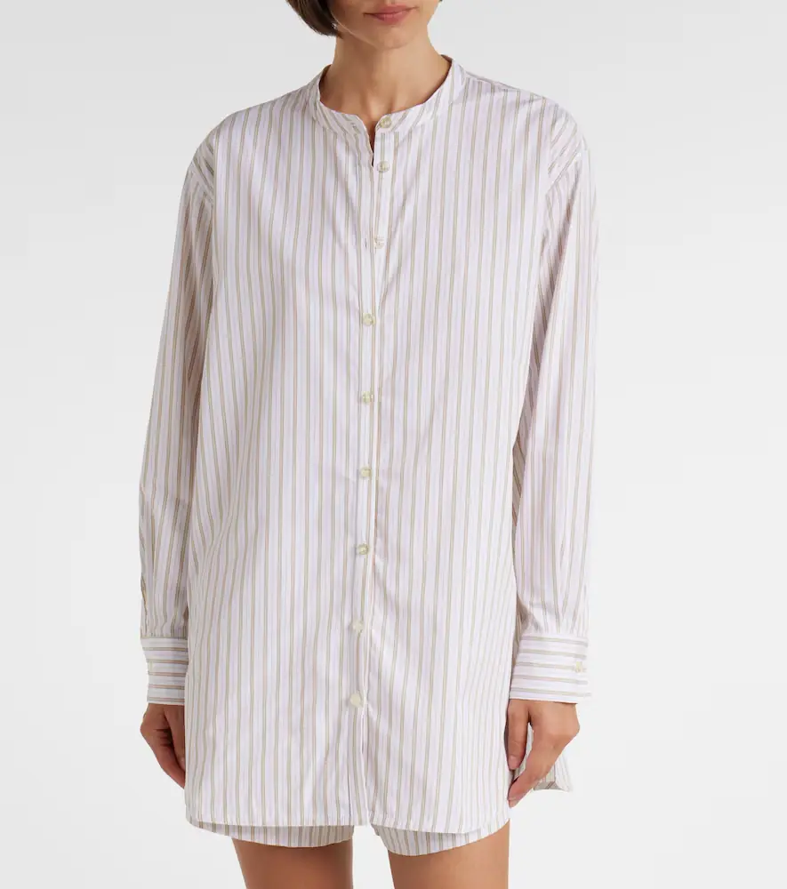 LESET Yoshi striped cotton-blend shirt | Thumbnail 2 LESET Yoshi striped cotton-blend shirt | Thumbnail 2