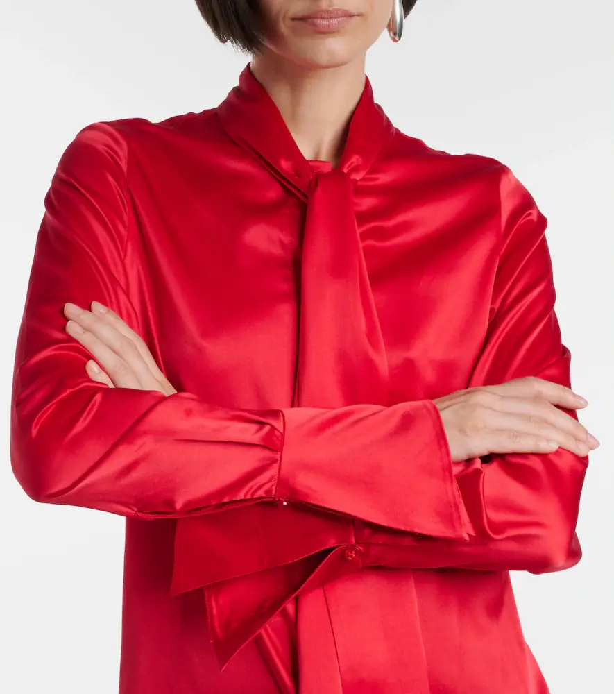 Nina Ricci Lavalliere silk crêpe de chine shirt | Thumbnail 5 Nina Ricci Lavalliere silk crêpe de chine shirt | Thumbnail 5
