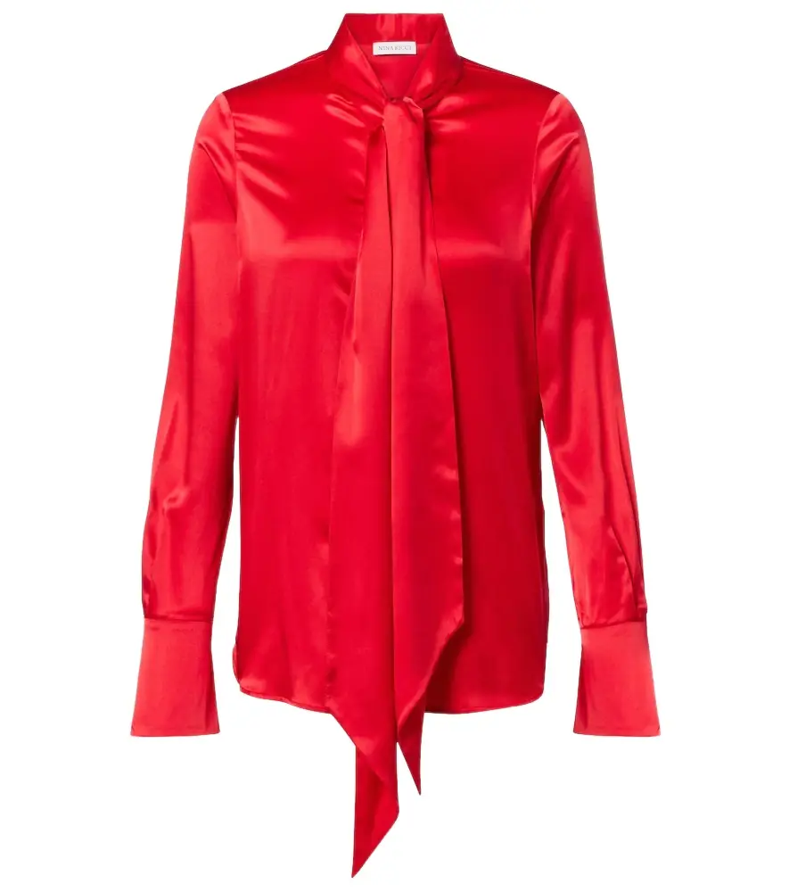 Nina Ricci Lavalliere silk crêpe de chine shirt | Image 1 Nina Ricci Lavalliere silk crêpe de chine shirt | Image 1