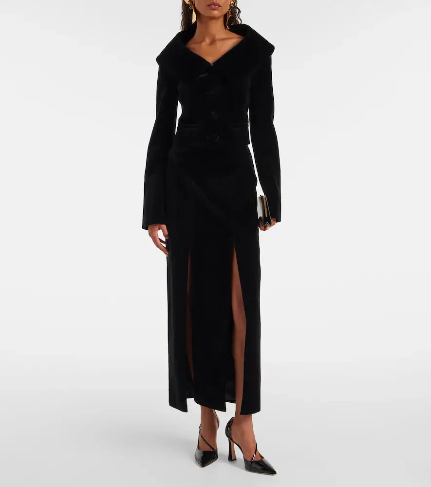 Nina Ricci Cotton velvet maxi skirt | Thumbnail 3