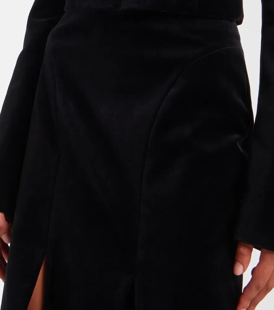 Nina Ricci Cotton velvet maxi skirt | Thumbnail 4