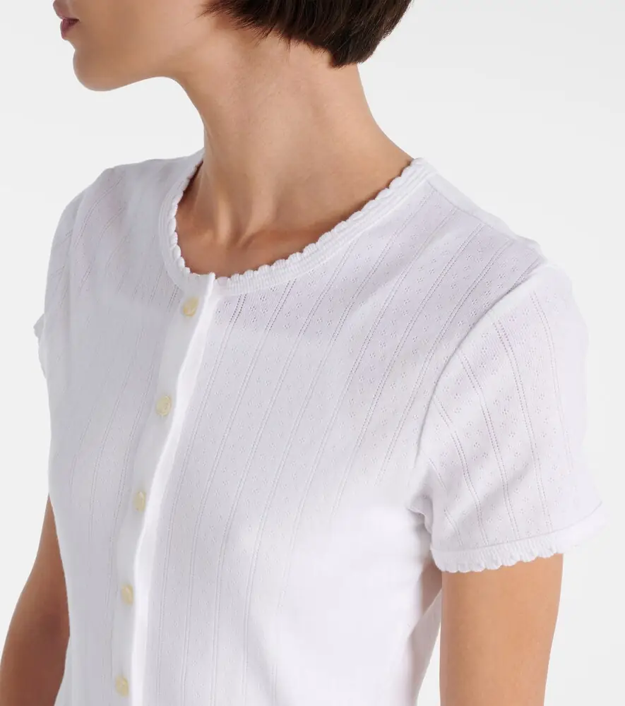 LESET Pointelle cotton cardigan | Thumbnail 2