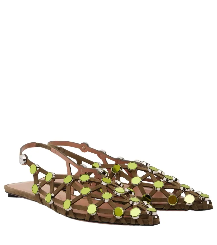 The Attico Grid embellished ballet flats | Image 1 The Attico Grid embellished ballet flats | Image 1