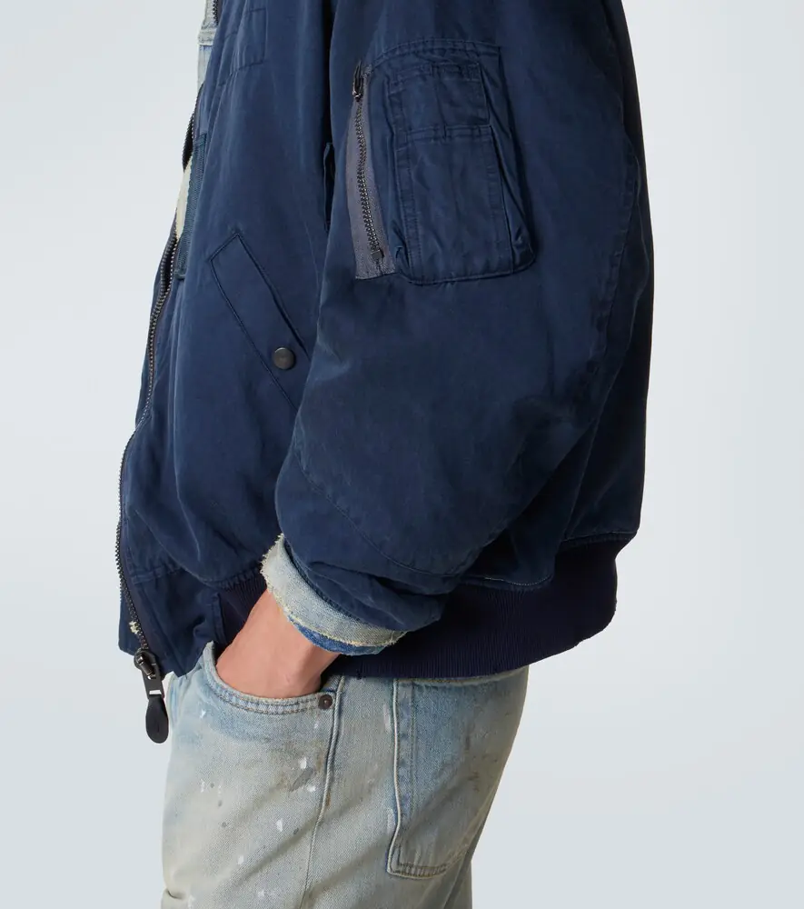 A.PRESSE A. Presse Vintage silk and cotton bomber jacket | Thumbnail 4 A.PRESSE A. Presse Vintage silk and cotton bomber jacket | Thumbnail 4