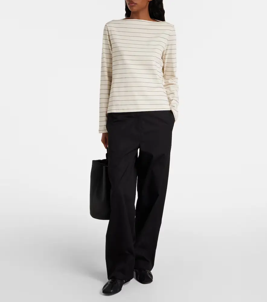 LESET Margo striped cotton jersey T-shirt | Thumbnail 3