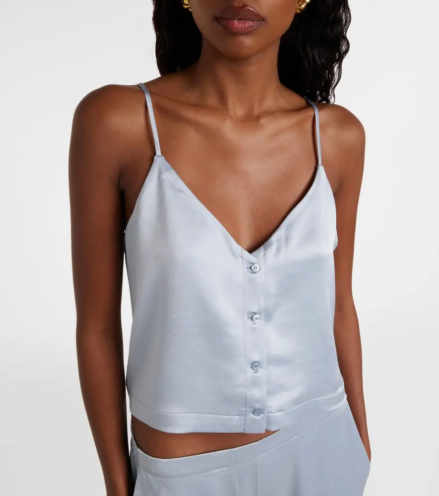 LESET Barb Button satin camisole | Thumbnail 4 LESET Barb Button satin camisole | Thumbnail 4