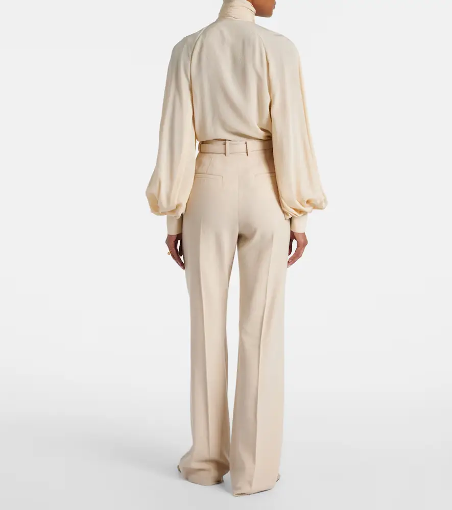 Loro Piana Belted linen and wool straight pants | Thumbnail 5 Loro Piana Belted linen and wool straight pants | Thumbnail 5