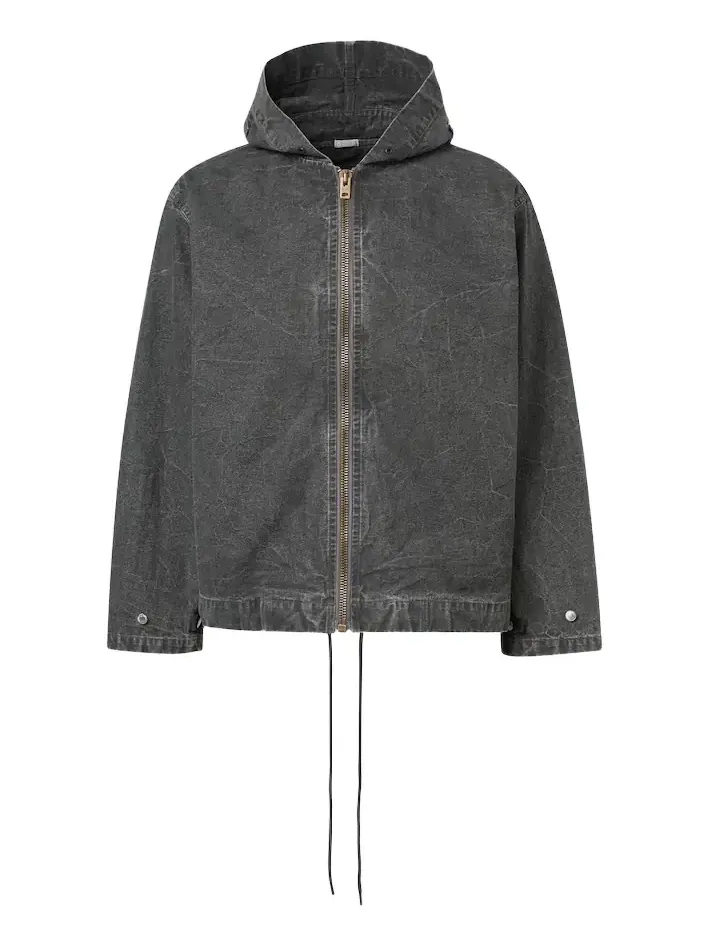 A.PRESSE A. Presse Vintage hooded distressed denim jacket