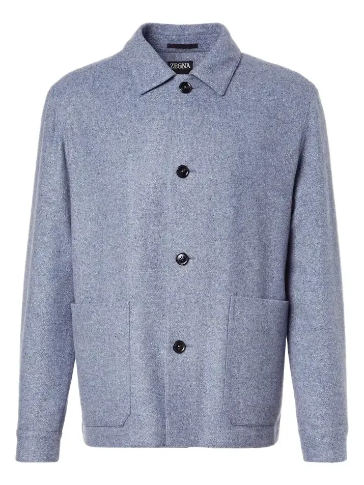 Cashmere and silk overshirt