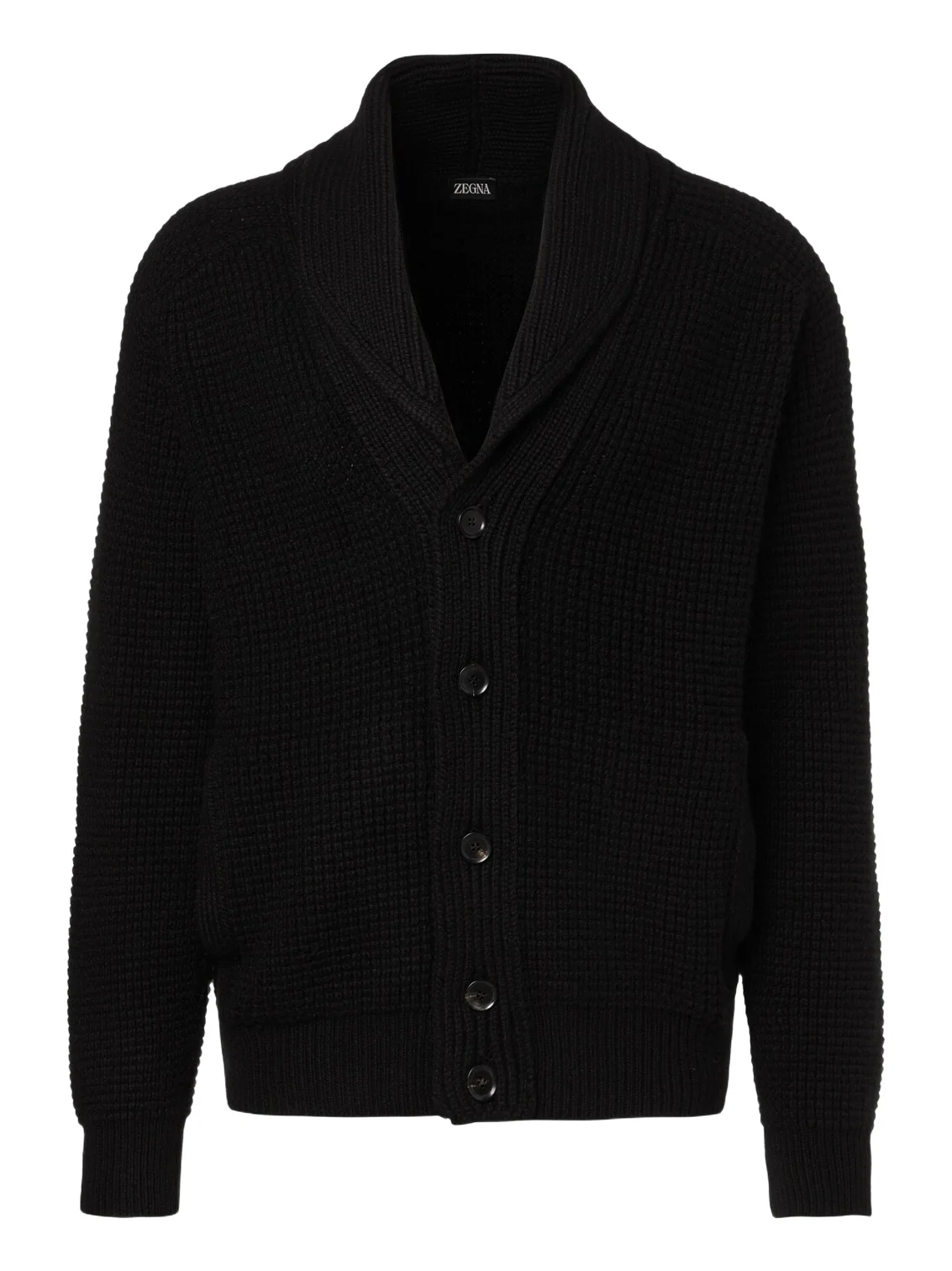 Zegna Waffle-knit cashmere-blend cardigan