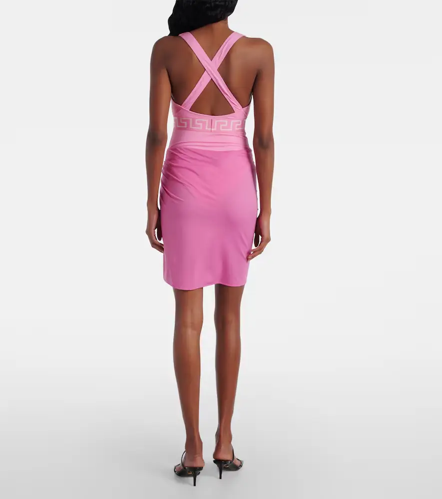 Versace Safety Pin gathered jersey miniskirt | Thumbnail 2 Versace Safety Pin gathered jersey miniskirt | Thumbnail 2