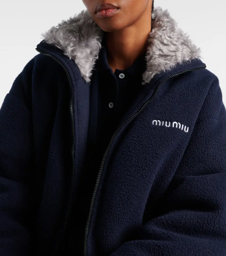 Miu Miu Down-filled fleece jacket | Thumbnail 2 Miu Miu Down-filled fleece jacket | Thumbnail 2