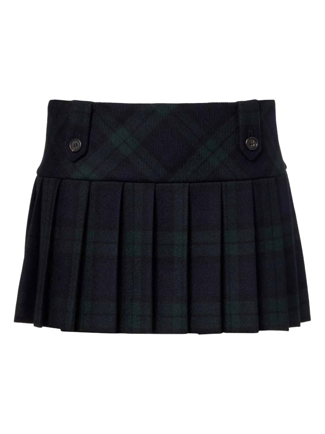 Miu Miu Plaid virgin wool twill miniskirt