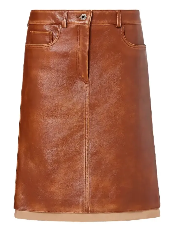 Leather midi skirt Leather midi skirt