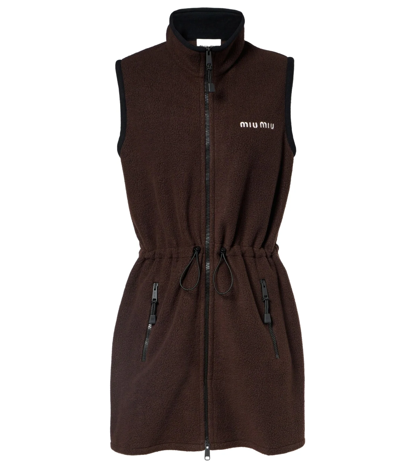 Logo fleece minidress