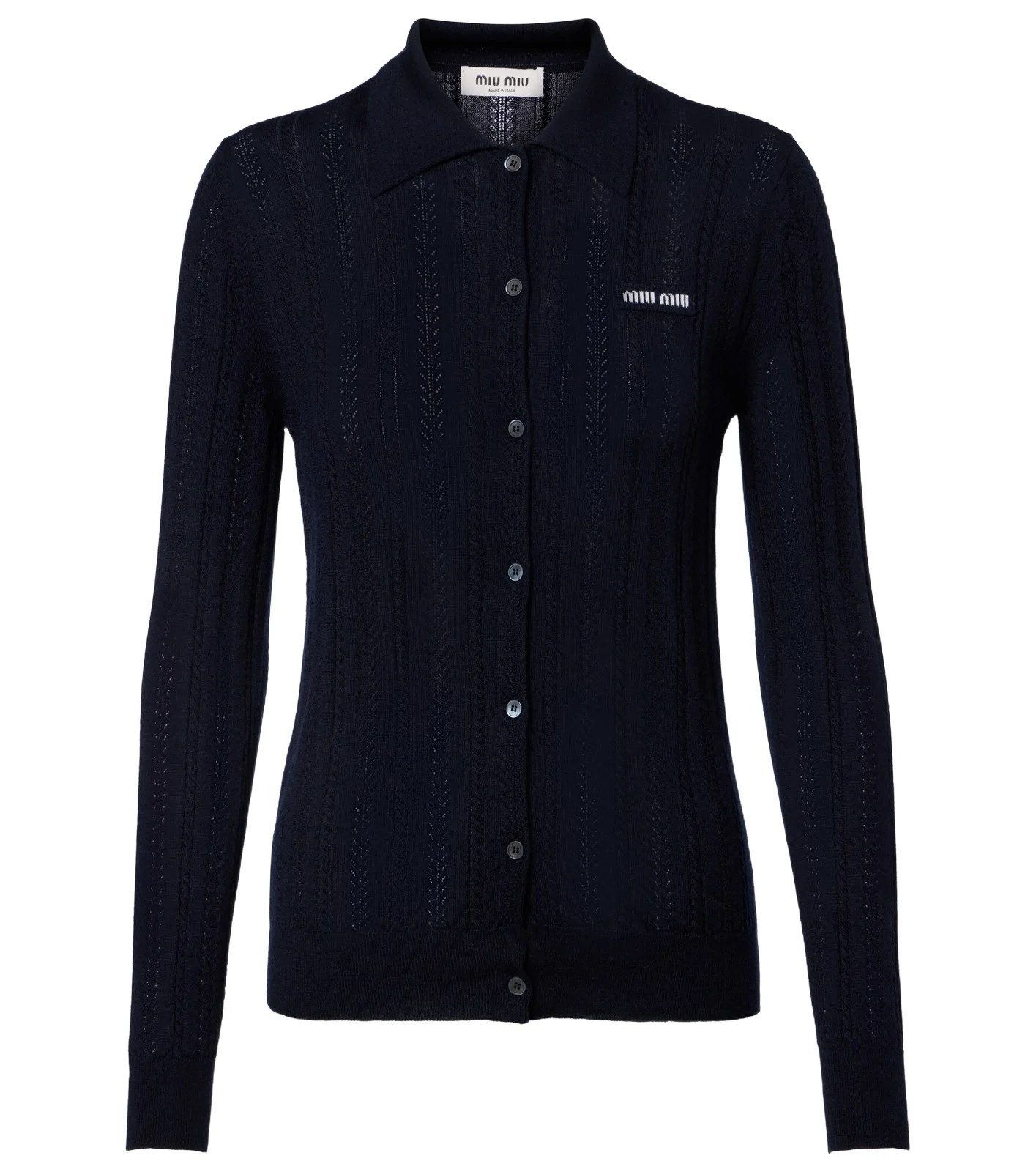 Open-knit cashmere cardigan