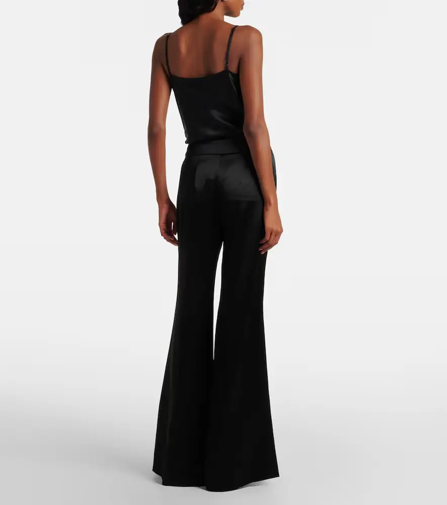Galvan Julianne high-rise satin flared pants | Thumbnail 4 Galvan Julianne high-rise satin flared pants | Thumbnail 4