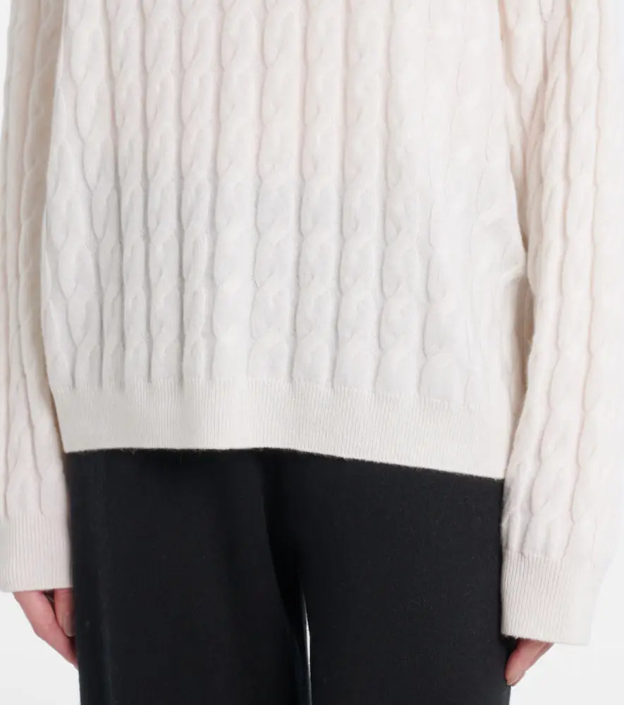 Lisa Yang Magnolie cable-knit cashmere polo sweater | Thumbnail 2 Lisa Yang Magnolie cable-knit cashmere polo sweater | Thumbnail 2