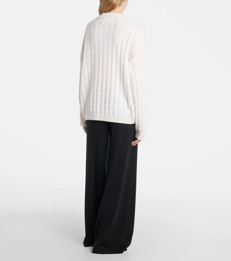 Lisa Yang Magnolie cable-knit cashmere polo sweater | Thumbnail 5 Lisa Yang Magnolie cable-knit cashmere polo sweater | Thumbnail 5