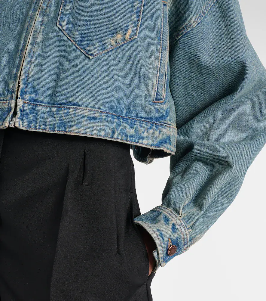 Prada Cropped denim jacket | Thumbnail 2 Prada Cropped denim jacket | Thumbnail 2
