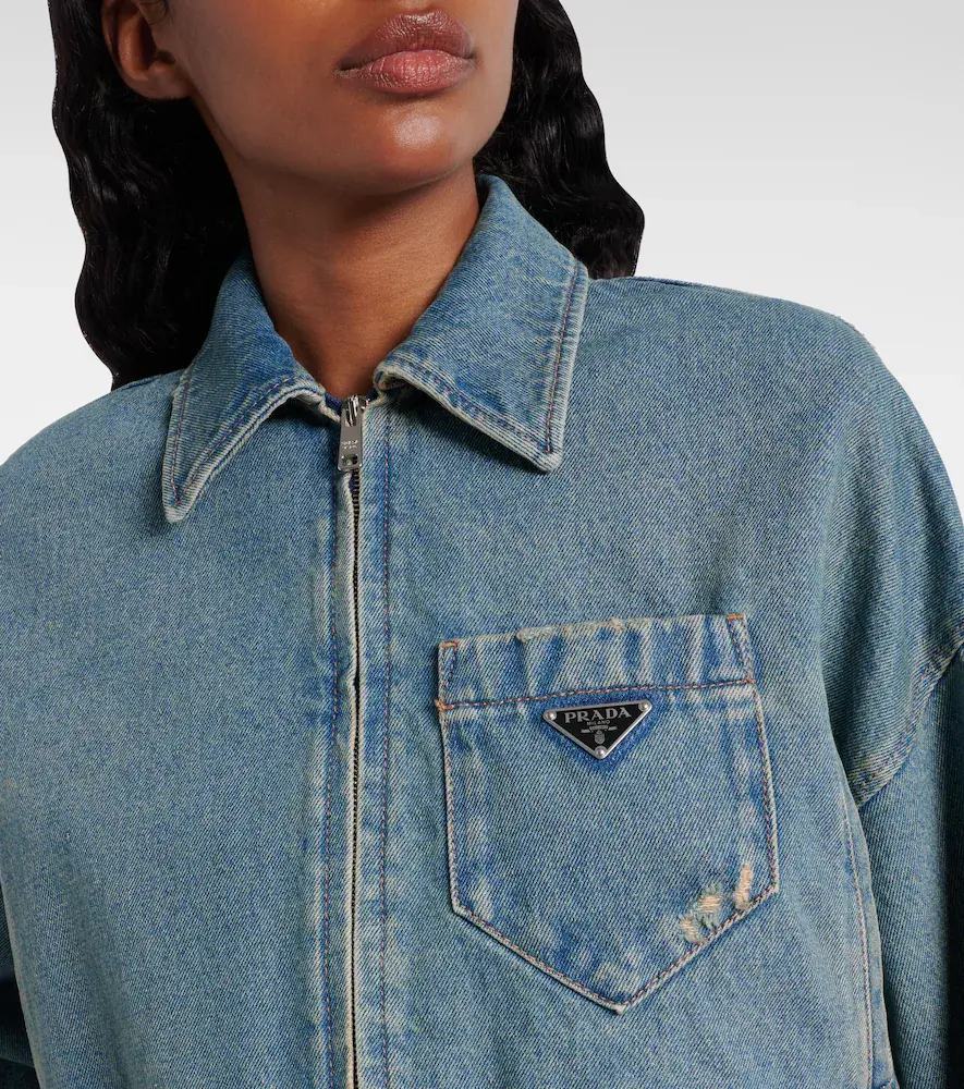 Prada Cropped denim jacket | Thumbnail 3 Prada Cropped denim jacket | Thumbnail 3