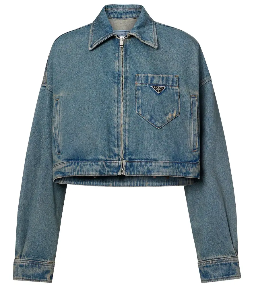 Prada Cropped denim jacket | Image 1 Prada Cropped denim jacket | Image 1