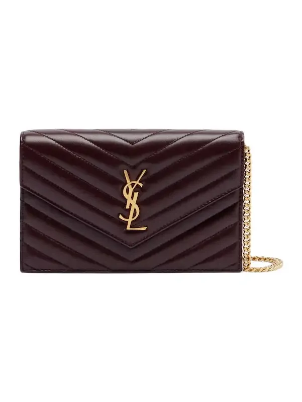 Saint Laurent Cassandre Envelope leather wallet on chain