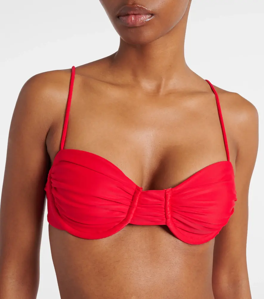 JADE SWIM Mia ruched bikini top | Thumbnail 4