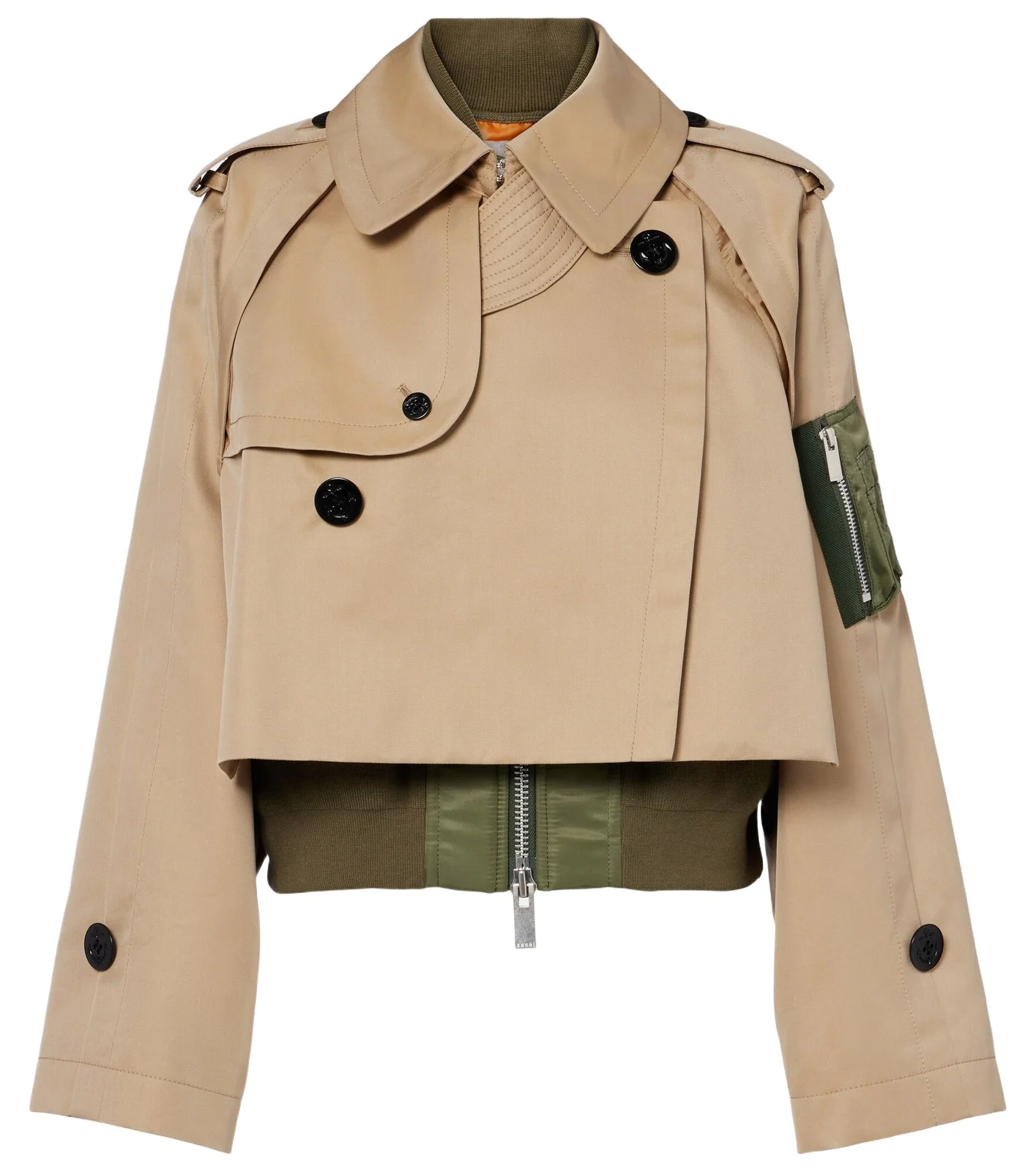 Cotton-blend gabardine and twill jacket Cotton-blend gabardine and twill jacket