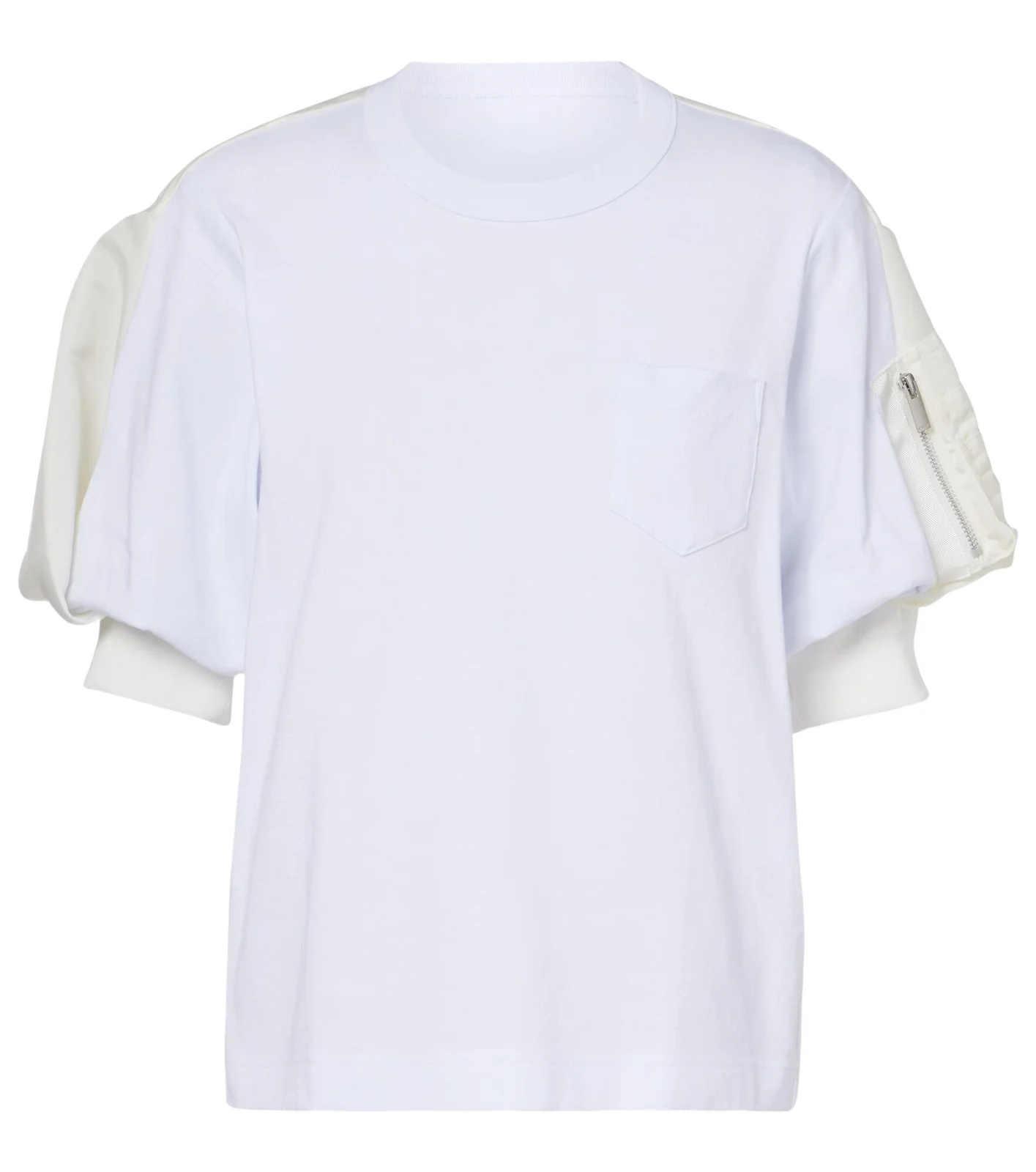 Cotton jersey and twill T-shirt Cotton jersey and twill T-shirt