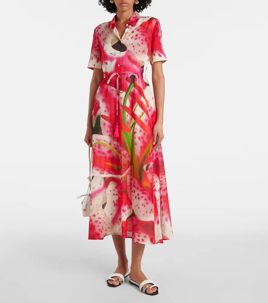 Tory Burch Printed silk and cotton shirt dress | Thumbnail 2 Tory Burch Printed silk and cotton shirt dress | Thumbnail 2