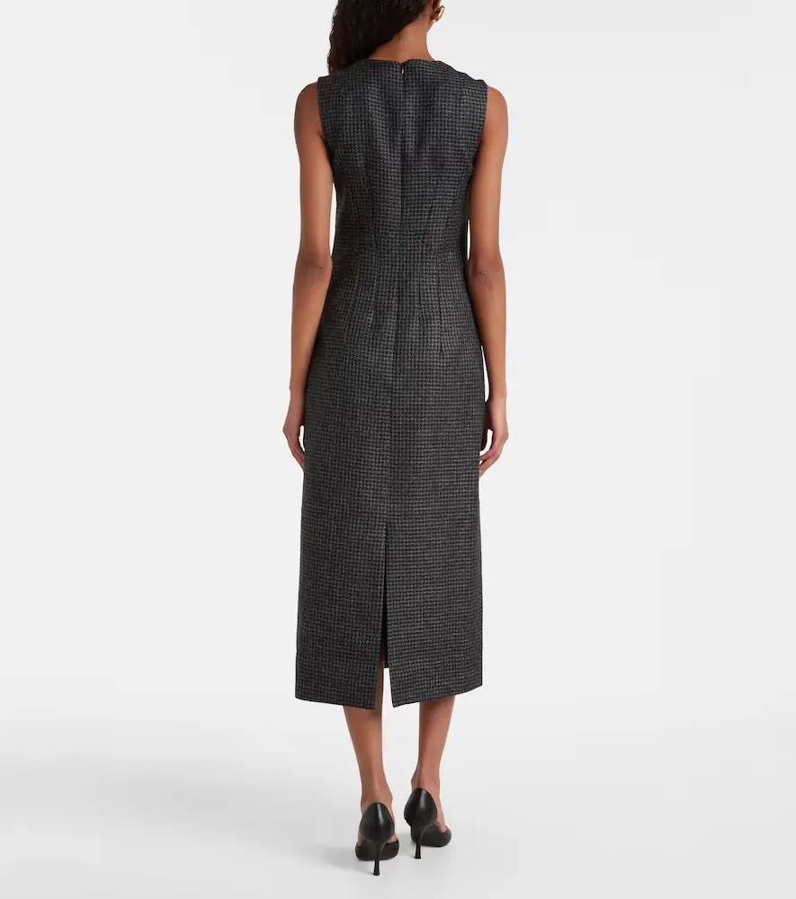 Emilia Wickstead Hartley houndstooth wool-blend midi dress | Thumbnail 3 Emilia Wickstead Hartley houndstooth wool-blend midi dress | Thumbnail 3