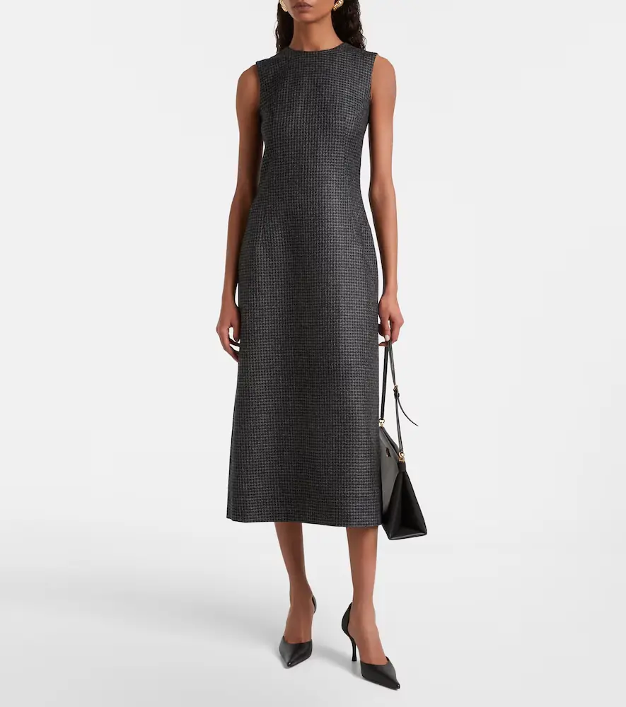Emilia Wickstead Hartley houndstooth wool-blend midi dress | Thumbnail 6 Emilia Wickstead Hartley houndstooth wool-blend midi dress | Thumbnail 6
