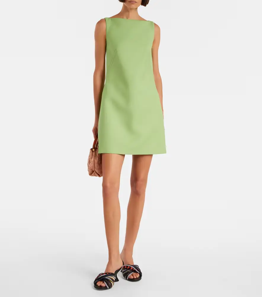 Emilia Wickstead Rifer wool cady minidress | Thumbnail 2
