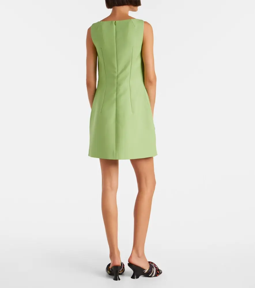 Emilia Wickstead Rifer wool cady minidress | Thumbnail 3