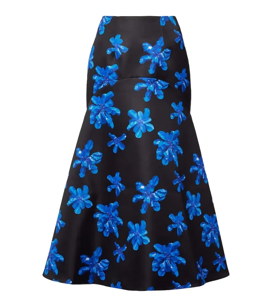 Emilia Wickstead Tamilla floral midi skirt