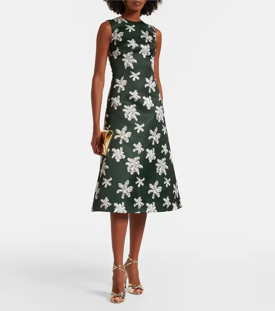 Emilia Wickstead Rumi floral genzianella midi dress | Thumbnail 2 Emilia Wickstead Rumi floral genzianella midi dress | Thumbnail 2