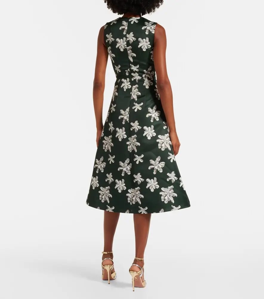 Emilia Wickstead Rumi floral genzianella midi dress | Thumbnail 3 Emilia Wickstead Rumi floral genzianella midi dress | Thumbnail 3