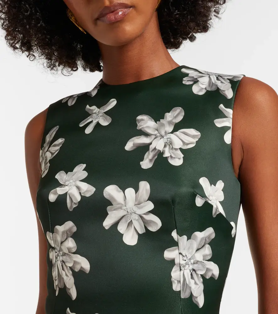 Emilia Wickstead Rumi floral genzianella midi dress | Thumbnail 4 Emilia Wickstead Rumi floral genzianella midi dress | Thumbnail 4
